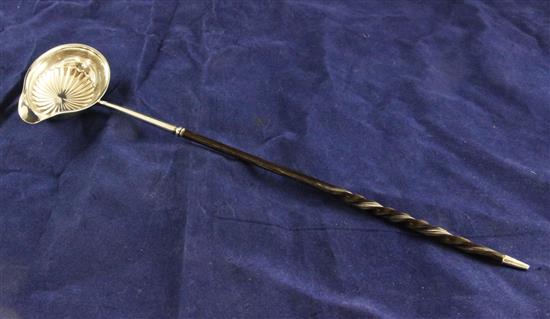 A George III silver toddy ladle, 13.25in.